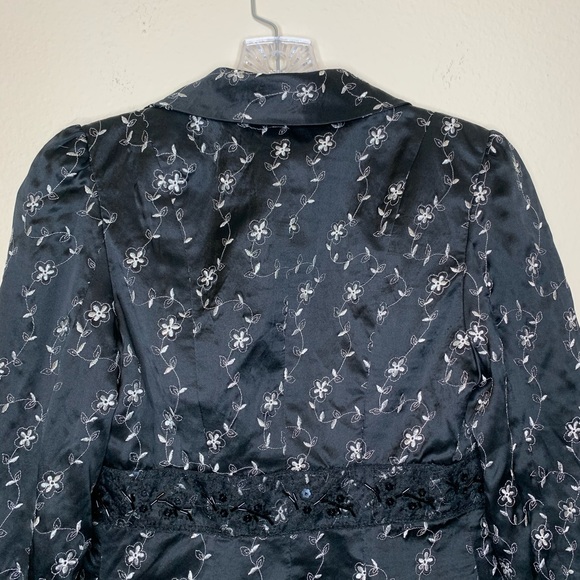 Betsey Johnson Silk Black Vintage Blazer - Picture 5 of 8